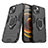 Coque Contour Silicone et Plastique Housse Etui Mat avec Magnetique Support Bague Anneau S01 pour Apple iPhone 14 Petit