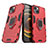 Coque Contour Silicone et Plastique Housse Etui Mat avec Magnetique Support Bague Anneau S01 pour Apple iPhone 14 Petit