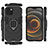 Coque Contour Silicone et Plastique Housse Etui Mat avec Magnetique Support Bague Anneau S01 pour Apple iPhone 14 Petit