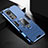 Coque Contour Silicone et Plastique Housse Etui Mat avec Magnetique Support Bague Anneau S01 pour Xiaomi Mi 12S 5G Bleu
