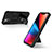 Coque Contour Silicone et Plastique Housse Etui Mat avec Magnetique Support Bague Anneau S07 pour Apple iPhone 14 Petit