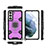 Coque Contour Silicone et Plastique Housse Etui Mat avec Magnetique Support Bague Anneau S07 pour Samsung Galaxy S22 5G Violet