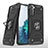 Coque Contour Silicone et Plastique Housse Etui Mat avec Magnetique Support Bague Anneau T04 pour Samsung Galaxy S22 Plus 5G Noir