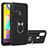 Coque Contour Silicone et Plastique Housse Etui Mat avec Magnetique Support Bague Anneau Y01B pour Samsung Galaxy M31 Prime Edition Noir