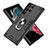Coque Contour Silicone et Plastique Housse Etui Mat avec Magnetique Support Bague Anneau Y01B pour Samsung Galaxy S21 Ultra 5G Petit
