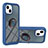Coque Contour Silicone et Plastique Housse Etui Mat avec Magnetique Support Bague Anneau YB1 pour Apple iPhone 14 Petit