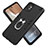 Coque Contour Silicone et Plastique Housse Etui Mat avec Magnetique Support Bague Anneau YB1 pour Motorola Moto G32 Petit