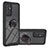 Coque Contour Silicone et Plastique Housse Etui Mat avec Magnetique Support Bague Anneau ZJ1 pour Samsung Galaxy M14 5G Petit