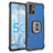 Coque Contour Silicone et Plastique Housse Etui Mat avec Magnetique Support Bague Anneau ZJ2 pour Samsung Galaxy A51 5G Bleu
