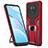 Coque Contour Silicone et Plastique Housse Etui Mat avec Magnetique Support Bague Anneau ZL1 pour Xiaomi Mi 10T Lite 5G Rouge