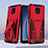 Coque Contour Silicone et Plastique Housse Etui Mat avec Support A01 pour Motorola Moto G Power (2021) Rouge
