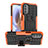 Coque Contour Silicone et Plastique Housse Etui Mat avec Support A01 pour Motorola Moto G31 Orange