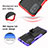 Coque Contour Silicone et Plastique Housse Etui Mat avec Support A01 pour Motorola MOTO G52 Petit