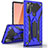 Coque Contour Silicone et Plastique Housse Etui Mat avec Support A01 pour Samsung Galaxy Note 10 Bleu