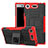 Coque Contour Silicone et Plastique Housse Etui Mat avec Support A01 pour Sony Xperia XZ1 Compact Rouge