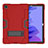 Coque Contour Silicone et Plastique Housse Etui Mat avec Support A02 pour Samsung Galaxy Tab A7 4G 10.4 SM-T505 Rouge