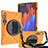 Coque Contour Silicone et Plastique Housse Etui Mat avec Support A02 pour Samsung Galaxy Tab S7 4G 11 SM-T875 Orange