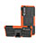 Coque Contour Silicone et Plastique Housse Etui Mat avec Support A03 pour Huawei P30 Orange