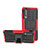 Coque Contour Silicone et Plastique Housse Etui Mat avec Support A03 pour Huawei P30 Rouge