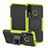 Coque Contour Silicone et Plastique Housse Etui Mat avec Support A04 pour Huawei P30 Lite New Edition Vert