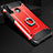 Coque Contour Silicone et Plastique Housse Etui Mat avec Support Bague Anneau H01 pour Huawei P30 Lite XL Rouge
