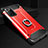 Coque Contour Silicone et Plastique Housse Etui Mat avec Support Bague Anneau N01 pour Samsung Galaxy Note 20 Ultra 5G Rouge