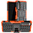 Coque Contour Silicone et Plastique Housse Etui Mat avec Support JX1 pour Sony Xperia 5 III Orange