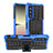 Coque Contour Silicone et Plastique Housse Etui Mat avec Support JX1 pour Sony Xperia 5 IV Bleu
