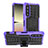Coque Contour Silicone et Plastique Housse Etui Mat avec Support JX1 pour Sony Xperia 5 IV Violet