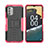 Coque Contour Silicone et Plastique Housse Etui Mat avec Support JX2 pour Nokia G400 5G Rose Rouge