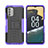 Coque Contour Silicone et Plastique Housse Etui Mat avec Support JX2 pour Nokia G400 5G Violet