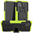 Coque Contour Silicone et Plastique Housse Etui Mat avec Support JX2 pour Realme C11 (2021) Vert
