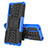 Coque Contour Silicone et Plastique Housse Etui Mat avec Support JX2 pour Sony Xperia 10 IV Bleu