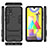 Coque Contour Silicone et Plastique Housse Etui Mat avec Support KC1 pour Samsung Galaxy M31 Prime Edition Petit