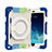 Coque Contour Silicone et Plastique Housse Etui Mat avec Support L02 pour Apple iPad Mini 4 Bleu Ciel