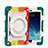 Coque Contour Silicone et Plastique Housse Etui Mat avec Support L02 pour Apple iPad Mini 4 Rouge