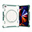 Coque Contour Silicone et Plastique Housse Etui Mat avec Support L09 pour Apple iPad Pro 12.9 (2020) Vert