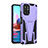 Coque Contour Silicone et Plastique Housse Etui Mat avec Support MQ2 pour Xiaomi Redmi Note 10S 4G Violet