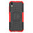 Coque Contour Silicone et Plastique Housse Etui Mat avec Support pour Huawei Enjoy 8S Rouge