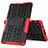 Coque Contour Silicone et Plastique Housse Etui Mat avec Support pour Huawei MatePad T 8 Rouge