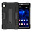 Coque Contour Silicone et Plastique Housse Etui Mat avec Support pour Huawei MediaPad M6 8.4 Noir