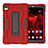 Coque Contour Silicone et Plastique Housse Etui Mat avec Support pour Huawei MediaPad M6 8.4 Rouge