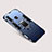 Coque Contour Silicone et Plastique Housse Etui Mat avec Support pour Huawei P30 Lite XL Bleu
