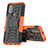 Coque Contour Silicone et Plastique Housse Etui Mat avec Support pour Motorola Moto G Power (2022) Orange