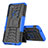 Coque Contour Silicone et Plastique Housse Etui Mat avec Support pour Motorola Moto G Stylus Bleu