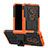 Coque Contour Silicone et Plastique Housse Etui Mat avec Support pour Nokia 6.2 Orange