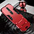 Coque Contour Silicone et Plastique Housse Etui Mat avec Support pour Nokia X5 Rouge