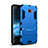 Coque Contour Silicone et Plastique Housse Etui Mat avec Support pour Samsung Galaxy A9 (2016) A9000 Bleu