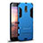 Coque Contour Silicone et Plastique Housse Etui Mat avec Support pour Samsung Galaxy J7 Plus Bleu Ciel