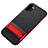 Coque Contour Silicone et Plastique Housse Etui Mat avec Support pour Samsung Galaxy Note 10 Plus Rouge
